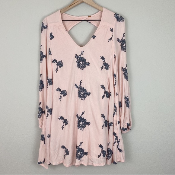 Free People Pink Gauze Emma Swing Dress - Picture 7 of 16